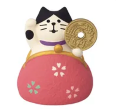 (8月預訂)Concombre 招財貓 金運達摩（粉色）