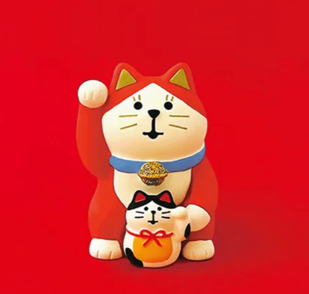 (6月預訂)Concombre 開運招財貓公仔（紅色款）