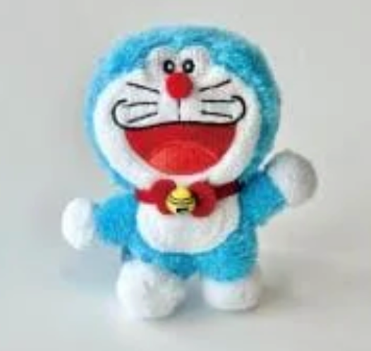 100%多啦A夢&Friends巡迴特展廣州站限定 100%朋友召喚鈴公仔掛飾(按壓會面紅)