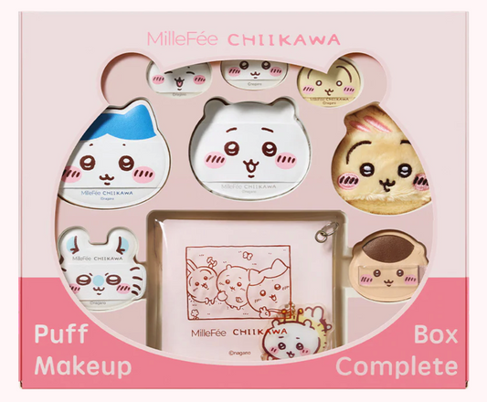 MilleFée x Chiikawa 聯名 2026 年春季限定粉撲禮盒 Makeup Puff Complete Box Set