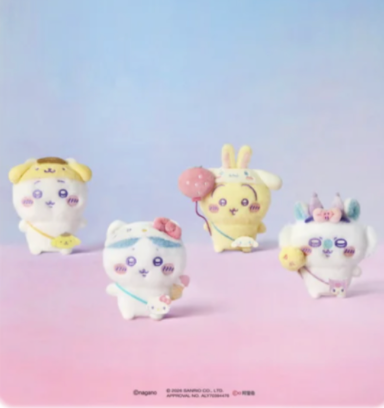 Chiikawa x Sanrio Miniso 坐姿毛絨掛飾