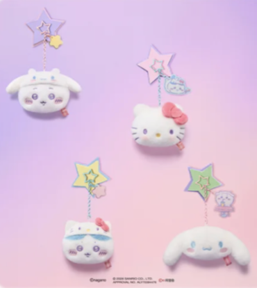 Chiikawa x Sanrio Miniso 大頭毛絨掛飾