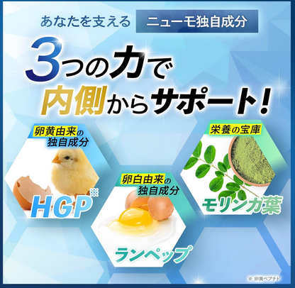 【日本直送】Neumo 專利HGP強效生髮膠囊 90粒×2袋裝｜內服調理・喚醒毛囊・防脫髮防白髮