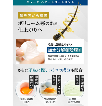 【日本直送】Neumo Vactory 藥用防脫洗護套裝（防脫洗髮精 280ml + 深層滋潤護髮素 150g）｜日本初HGP配合・深層補水・強韌髮根・撫平毛躁・修護乾枯開叉