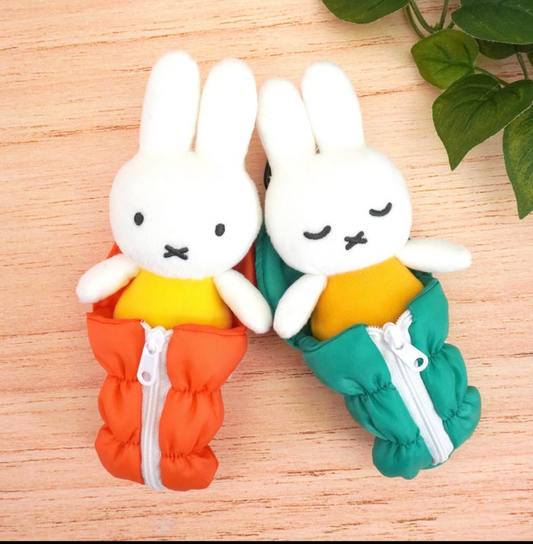 Miffy 戶外露營風 迷你睡袋造型毛公仔吊飾