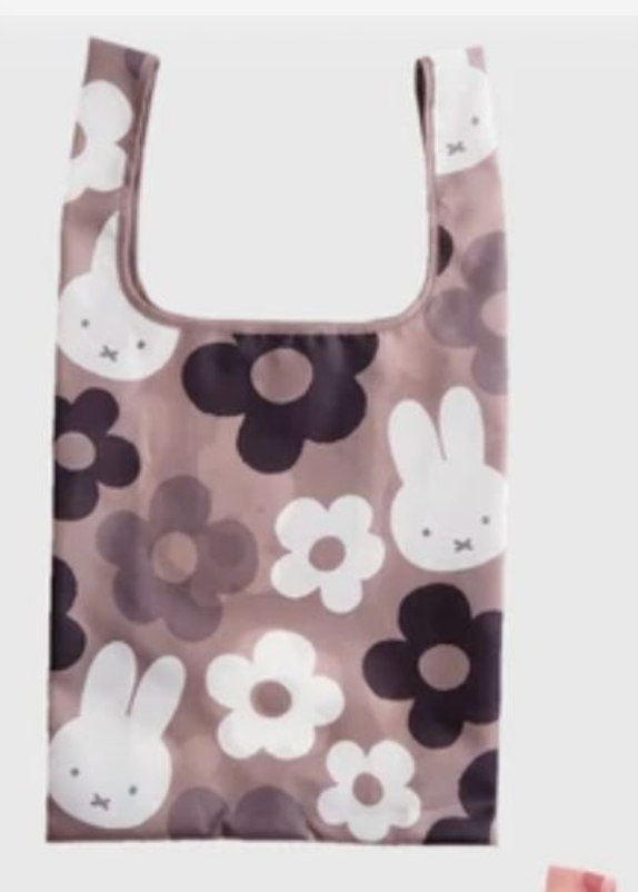 Miffy Big Flower 環保袋 黑色