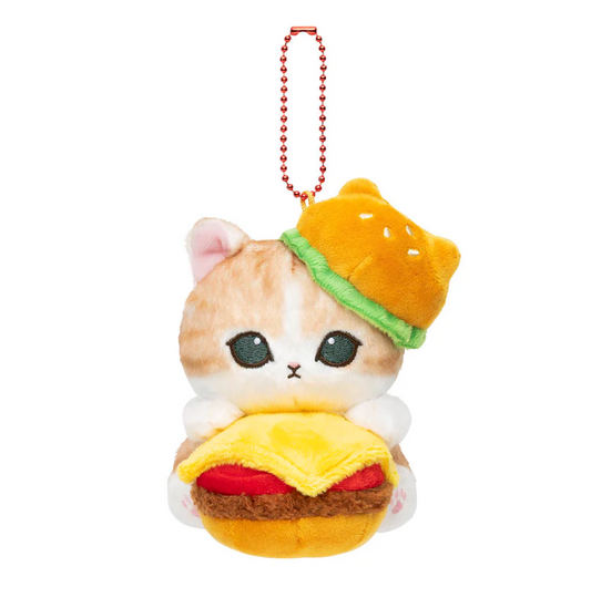 Mofusand Diner 漢堡包貓公仔掛飾