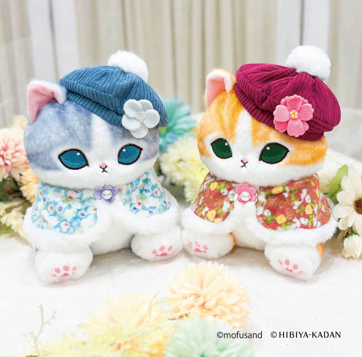 Mofusand × 日比谷花壇 披肩貓公仔