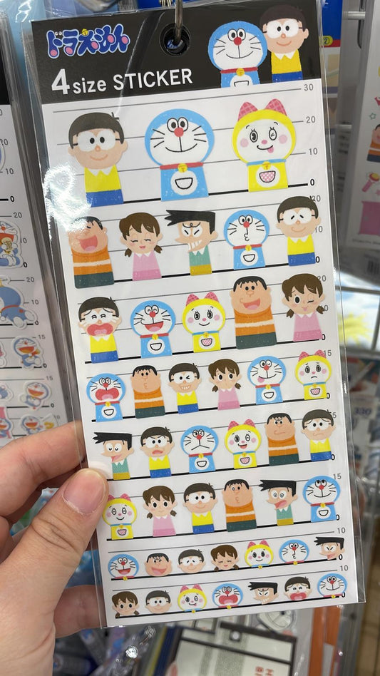 Doraemon 4 size Sticker