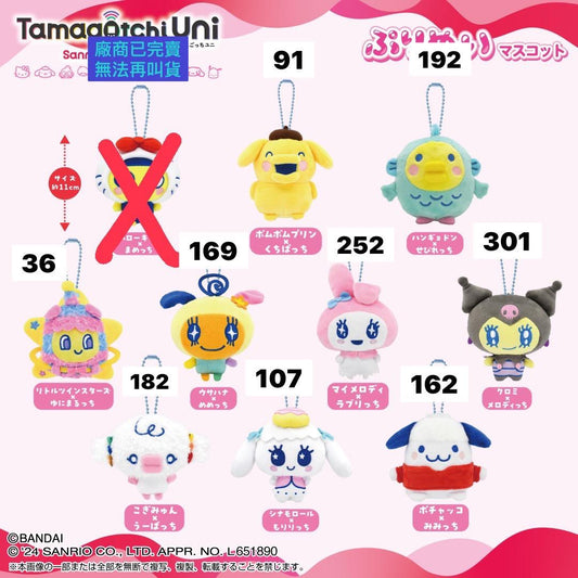 Sanrio x Tamagochi公仔吊飾