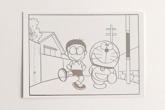 不二雄館 多啦A夢 銀箔PostCard