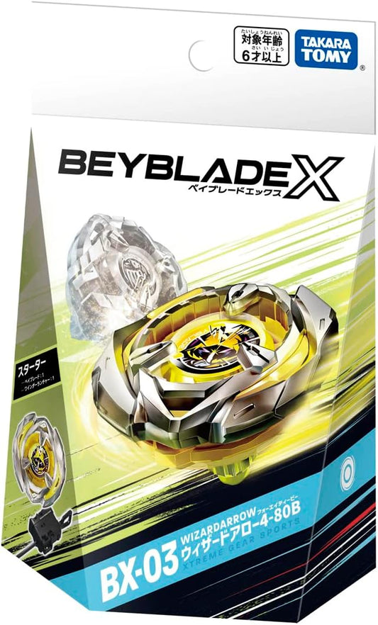 日本版 爆旋陀螺 BEYBLADE X BX - 03 Wizard Arrow 4 - 80B - Kiiro Japan