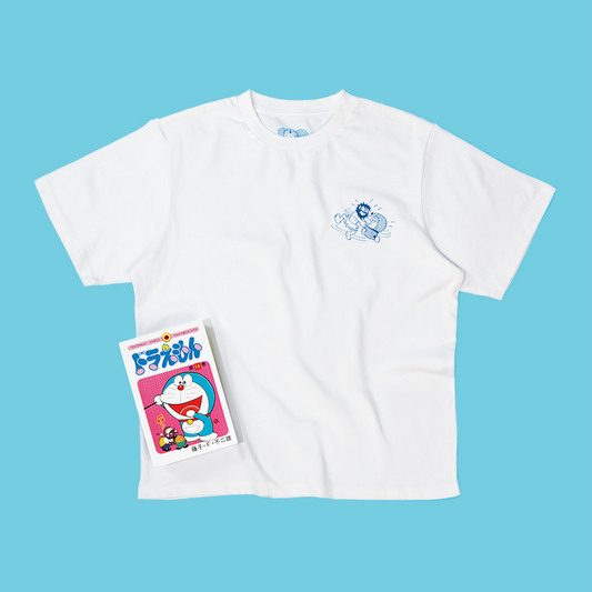 100%多啦A夢&Friends巡迴特展 日本站限定T-Shirt 白色