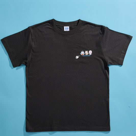 100%多啦A夢&Friends巡迴特展 日本站限定 右胸Logo T-Shirt 黑色