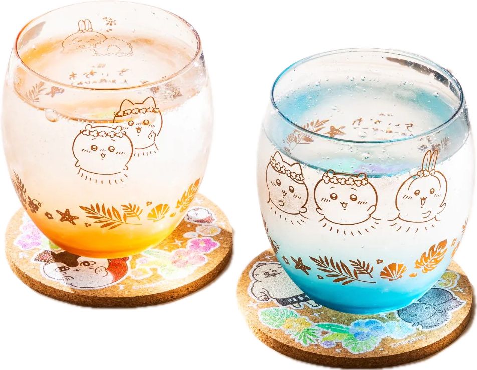 Chiikawa人魚島之秘密 玻璃杯 - Kiiro Japan