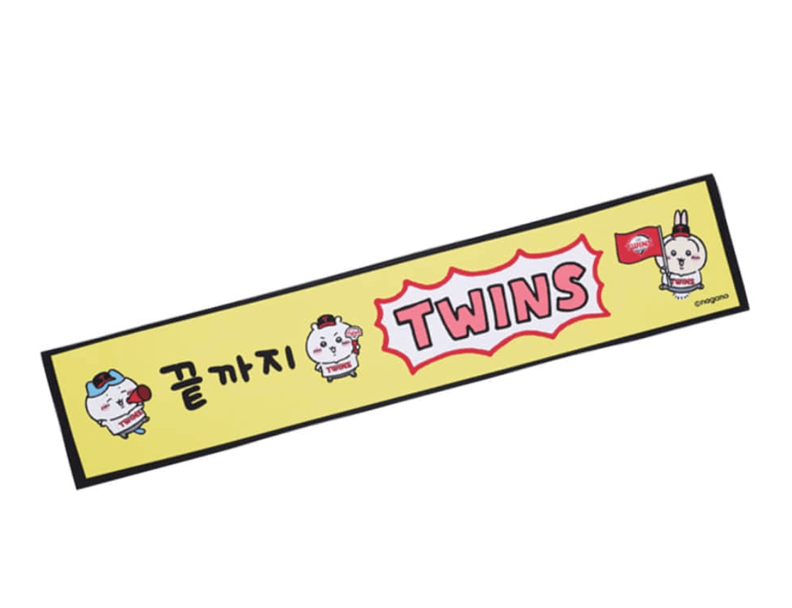 Chiikawa 韓國限定 LG Twins 聯名系列 應援長毛巾 - Kiiro Japan
