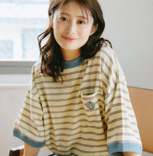 Chiikawa Robert P.Miller×Talking 寬鬆 T-Shirt 兔兔 - Kiiro Japan