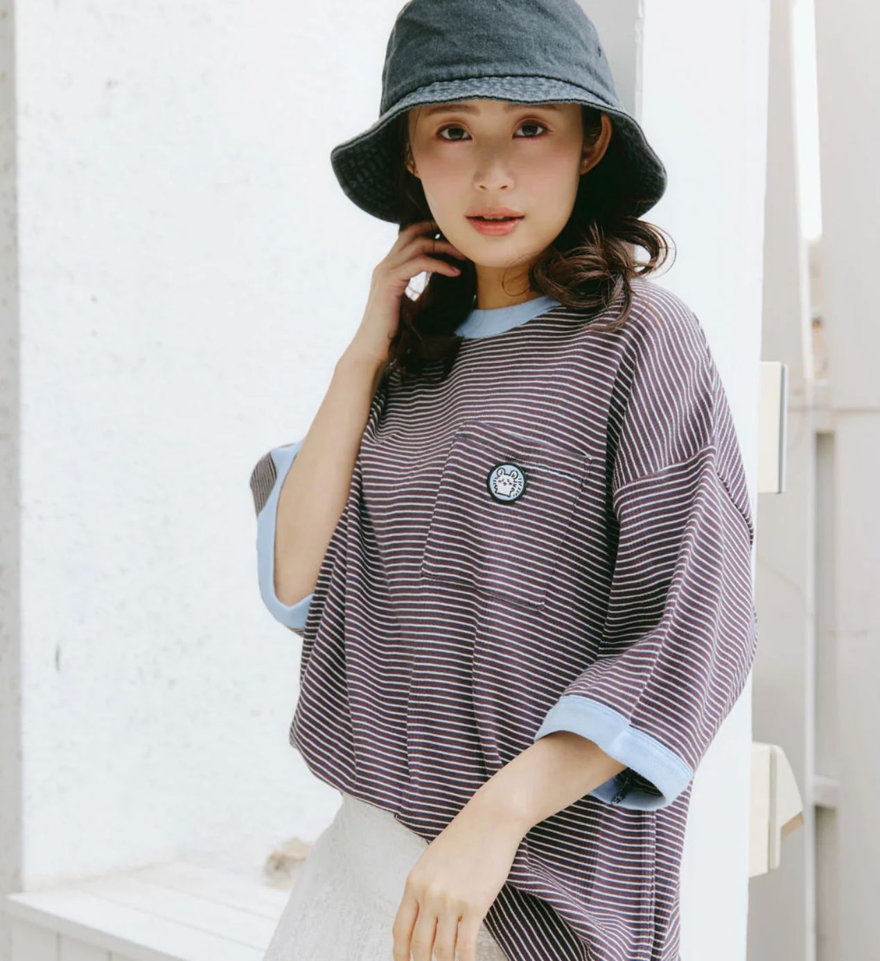 Chiikawa Robert P.Miller×Talking 寬鬆 T-Shirt 飛鼠 - Kiiro Japan