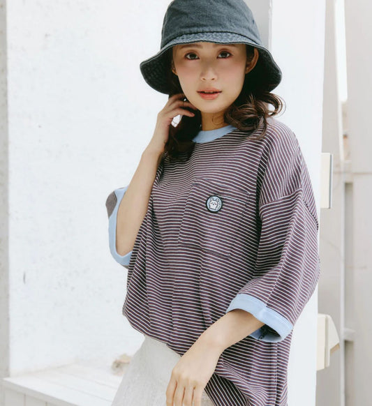 Chiikawa Robert P.Miller×Talking 寬鬆 T-Shirt 飛鼠 - Kiiro Japan