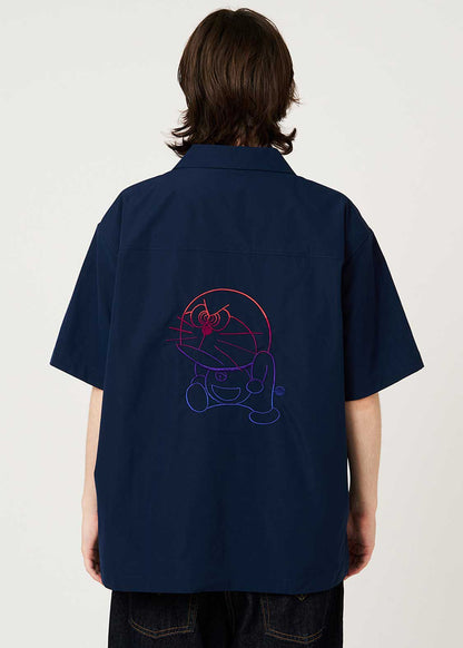 Graniph × 多啦A夢 Neon Embroidery 開領短袖襯衫