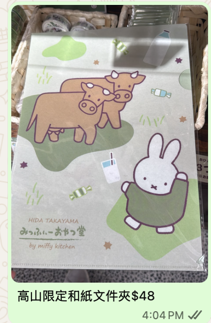 Miffy Kitchen 高山限定和紙A4 File