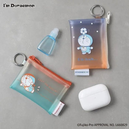 Flowering x 多啦A夢 半透明mini pouch