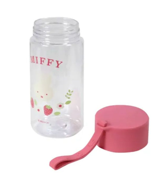 Miffy 500ml 莓果花朵透明水樽 - Kiiro Japan
