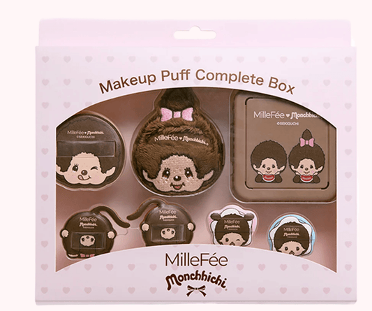 MilleFée x Monchhichi 聯名系列 化妝粉撲豪華大禮盒 Makeup Puff Complete Box - Kiiro Japan