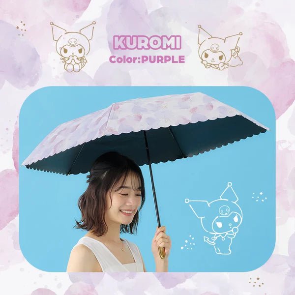Sanrio X Wpc. 三麗鷗波浪邊水彩遮光防UV遮陽傘/縮骨遮 (205g) - Kiiro Japan