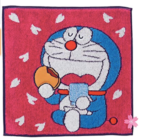 川辺 多啦A夢櫻花漫畫風刺繡毛巾
