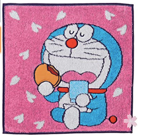 川辺 多啦A夢櫻花漫畫風刺繡毛巾