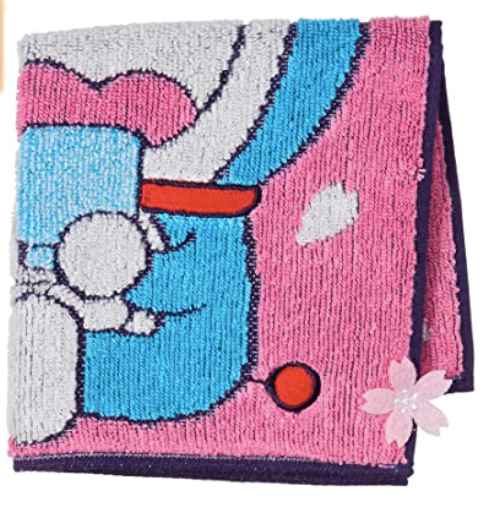 川辺 多啦A夢櫻花漫畫風刺繡毛巾