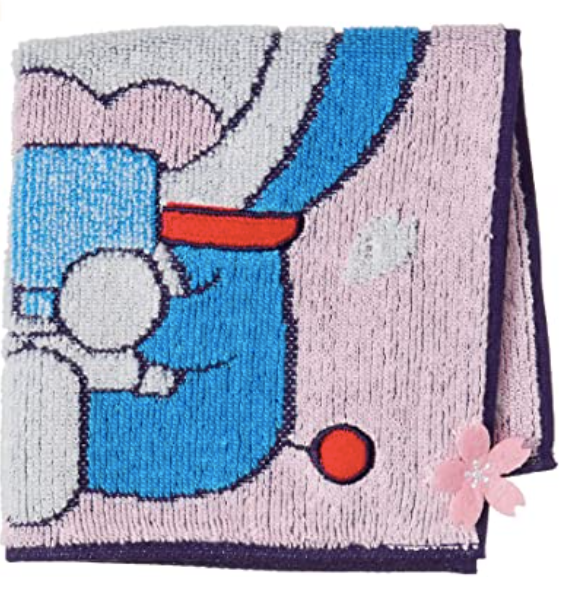 川辺 多啦A夢櫻花漫畫風刺繡毛巾