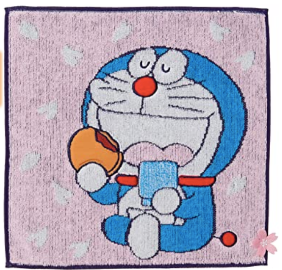 川辺 多啦A夢櫻花漫畫風刺繡毛巾