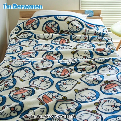 法蘭絨 多啦A夢Face毛毯