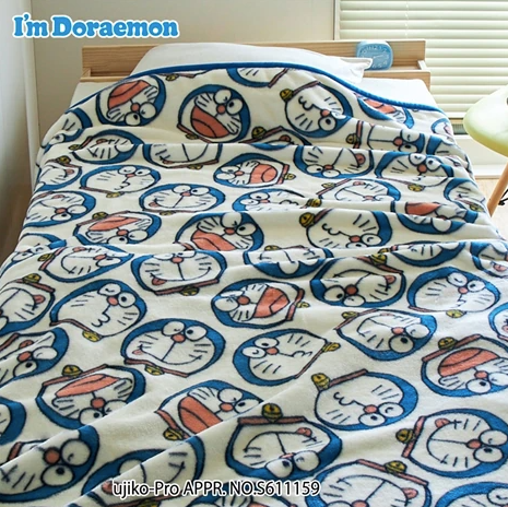 法蘭絨 多啦A夢Face毛毯