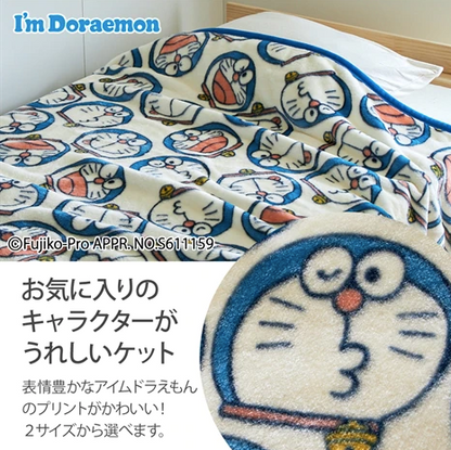 法蘭絨 多啦A夢Face毛毯