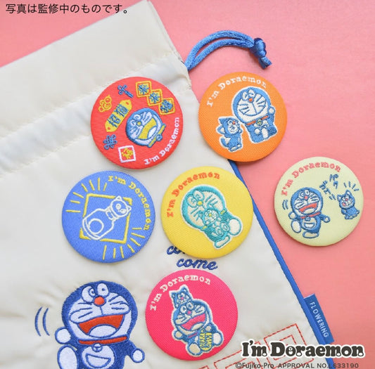 Flowering 多啦A夢貓貓刺繡襟章