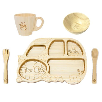 日本製 Funfam 貓巴士竹製餐具
