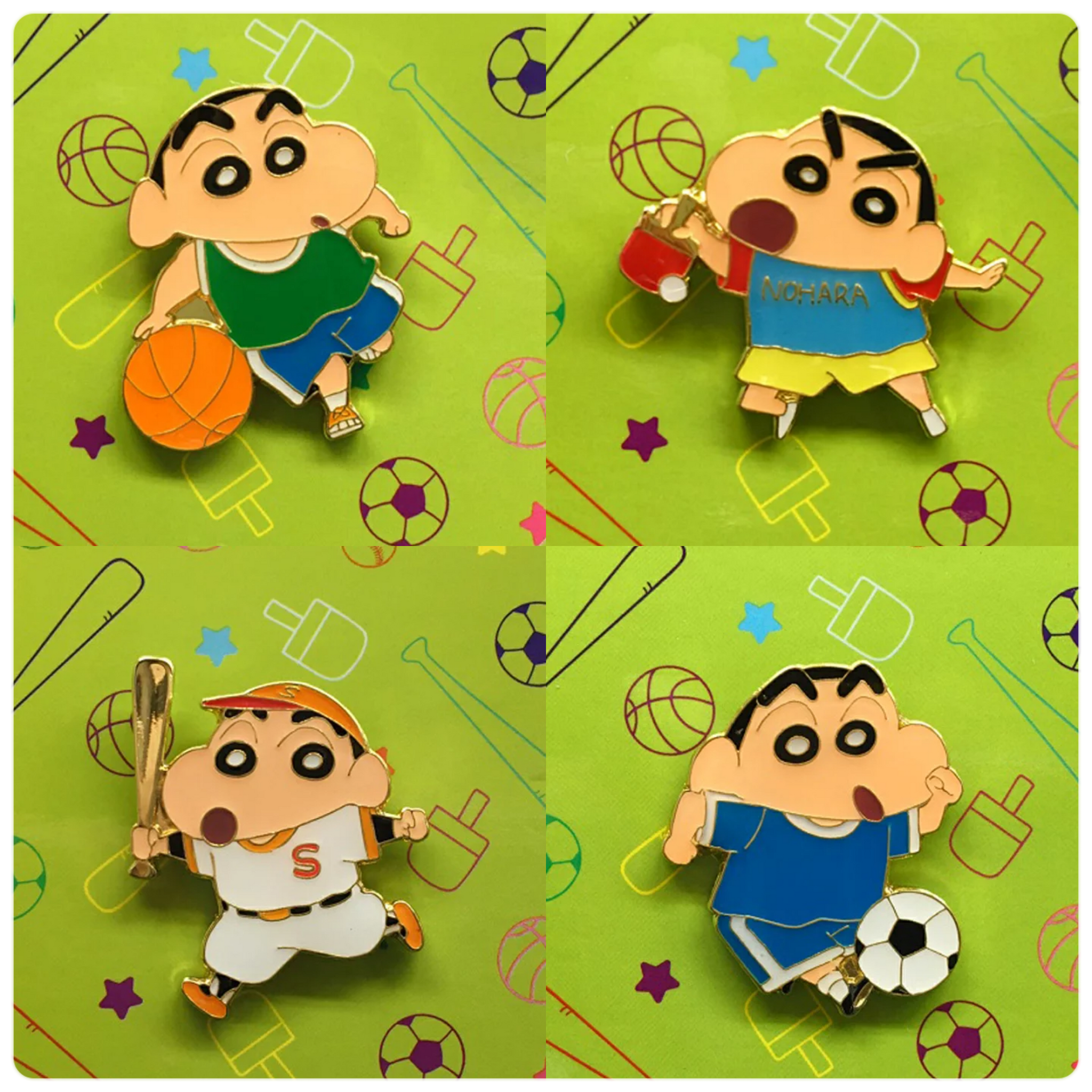 蠟筆小新 運動pins 套裝 共四款
