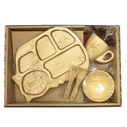 日本製 Funfam 貓巴士竹製餐具